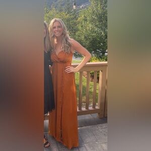 Burnt Orange Lulu’s Wedding Guest Dress